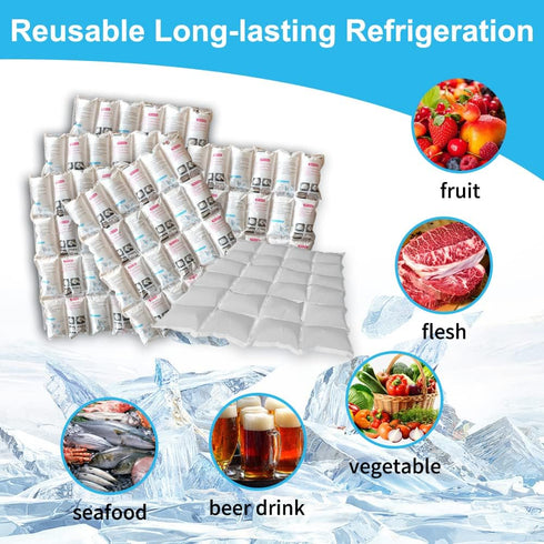 Packs Pack Packs Frozen 24 24 RAINBOW Dry Ice for Shipping Long Lasting, Reusable Cold Ice Sheets for Lunch Box