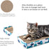 Cat Scratcher Cardboard Reversible Pad, Kitty Corrugated Scratching Bed with Catnip Included (1 Pack)