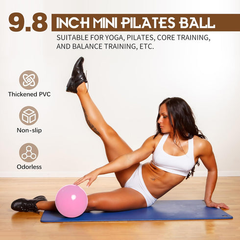 13.5" Set Wavar Pilates Essentials Kit for Women Pilates Equipment with Magic Circle Mini Ball Resistance Band Premium