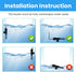 AQUANEAT 25W Mini Betta Fish Tank Heater, Aquarium Water Thermostat with Thermometer, Small Size