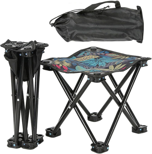 Generic Camping Stool Portable, Small Foldable Camping Chairs, 10" Foot Stool, Collapsible Camping