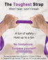 Tumaz Stretching Strap - Non-Elastic Yoga Strap with 10 Loops, Extra Thick, Durable, Soft for Home Workout, Yoga,