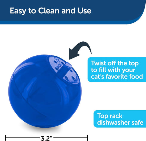 PetSafe SlimCat Interactive Feeder - Combines Play with Mealtime - Adjustable Portions - BPA-Free Plastic - Slow Feeder