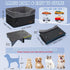 25lbs-Black PetsHome Dog Car Seat for Small Dogs, Detachable Washable Pet Booster Seat with Storage Pocket, Breathable