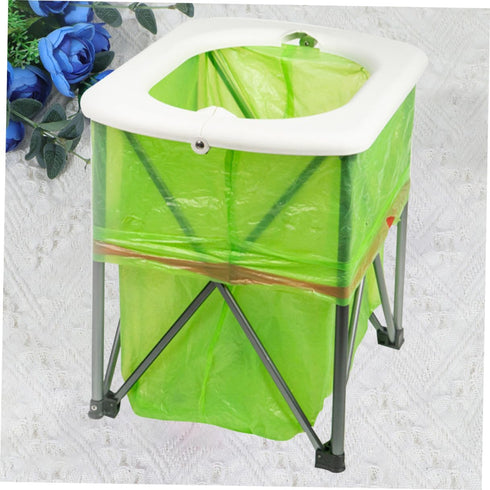 SOPOTUTU Outdoor Folding Toilet Portable Camping Potty Lightweight Sturdy Emergency Travel Seat for Hiking Car Rv Use