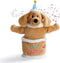 Fuzzwoof Singing Dancing Dog Toy, Interactive Birthday Cake Plush Toy for Small