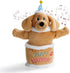 Fuzzwoof Singing Dancing Dog Toy, Interactive Birthday Cake Plush Toy for Small
