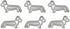 Dog Dachshund Shaped Paper Clips Great for Paper Clip Collectors or Dog and Pet Lovers (Gold - 100 Count Gold Tin Gold Box) by Butler in the Home