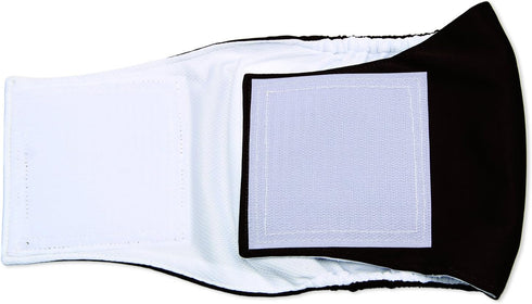 Teamoy 3 Pack Male Dog Diaper Wrap - Washable Puppy Belly Bands, Super-Absorbent, Comfortable, Black