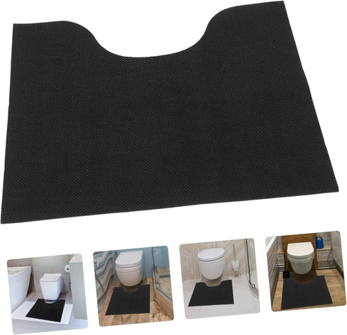 6pcs VOSAREA U-Shaped Toilet Training Pad Washable Bathroom Contour Rug for Potty Training Soft Reusable Toilet Mats
