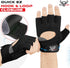 BEAST RAGE Fingerless Weight Lifting Gloves with Palm Protection Padding, Breathable Lightweight Gym Gloves for Men
