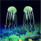 WishLotus 2 PCS Jellyfish Fish Tank Decorations, Simulation Jellyfish Plant Ornament, Glow Decorations (S, Yellow)