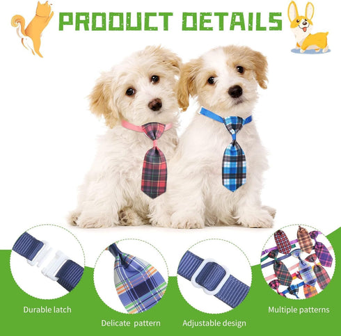 90 Pack Pet Bow Ties and Collar Bows, Adjustable Dog Cat Bowties and Bowknots, Cute Fashionable Design for Small and