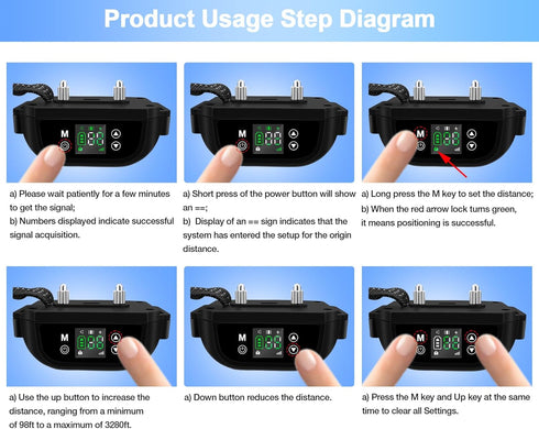 2nd 3 97-3280ft GPS Wireless Dog Fence for Medium Large Dogs, Gen Upgraded Electric Fence System with Enhanced Signal