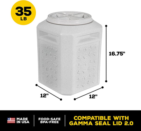 Gamma2 Vittles Vault Dog Food Storage Container, Up To 35 Pounds Dry Pet Food Storage, Made in USA