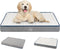 EMPSIGN Reversible Dog Bed for Crate Pad, Washable and Removable Cover for Large Medium Small Dogs, Grey