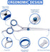 Dog Grooming Scissors with Safety Round Tips - 5 in 1 Grooming Scissors Kit, 4CR Stainless Steel Shears