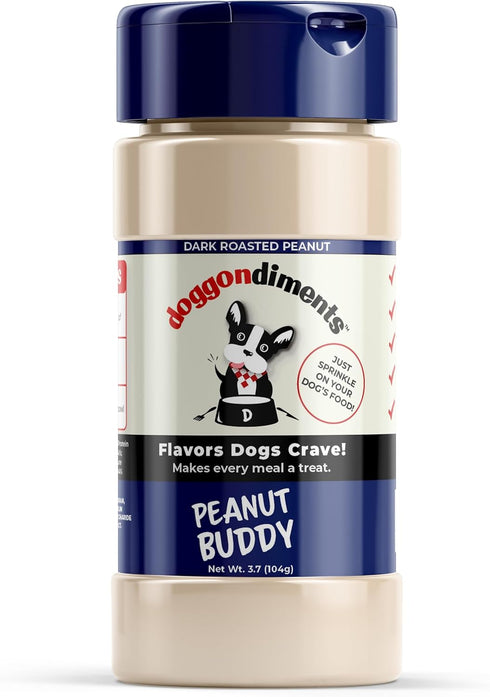 Peanut Buddy Roasted Peanut Flavor Dog Food Topper, Fun People Food Flavors, Non-GMO, Made in USA