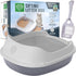 Small Pet Select Pine Pellet Cat Litter Box with 5 Pee Pads and Litter Scoop, Easy to Clean System