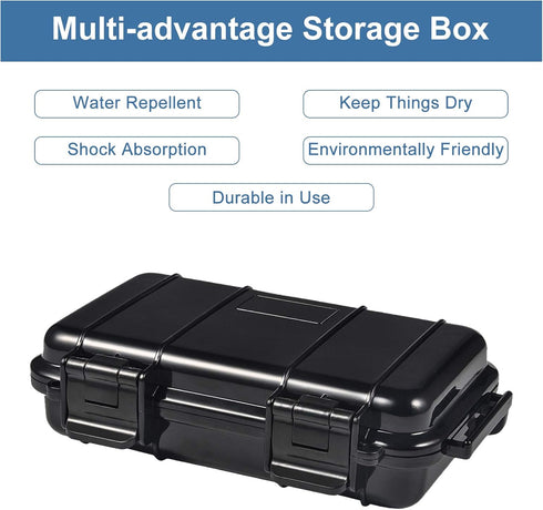 Waterproof Shockproof Box, Plastic Protective Hard Case, Outdoor Survival Box Hard Drive Case, Airtight Storage
