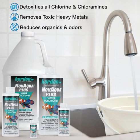 Kordon NOVAQUA Plus - Freshwater & Saltwater Aquarium Water Conditioner, 16 Ounces