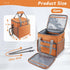SMYV Pet Grooming Bag for Dog Grooming Supplies, Dog Tote Travel Bag for Pets Grooming Tools Kit Accessories - Orange