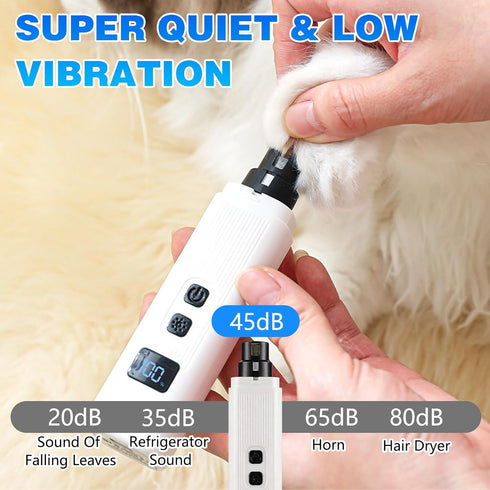 Generic Nail,2-Speed Trimmer Cat Electric Pet Nail Grinder, Safe Cut Cat Nail Rechargeable Dog Nail Clippers