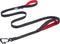 VIVAGLORY Dog Leash - 6FT Nylon Lead with Lightweight Aluminum Clasp & 2 Padded Handles for Medium Large Dogs (Black)