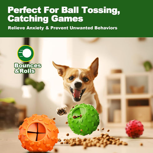 ZHIERDE Treat Dispensing Dog Toys - Interactive Cognitive Dog Treat Toy,Puzzle Ball for Puppies & Small Dogs,Promotes