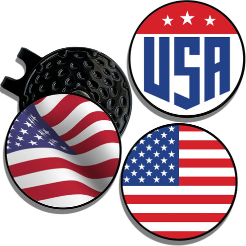 Golf Ball Marker Hat Clip, 3 Pack, Choose Your Golf Gift Set, Magnetic Hat Clips, Funny Accessories for Men & Women