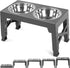Niubya Elevated Dog Bowls with 2 Stainless Steel Bowls, Raised Bowl Adjusts to 5 Heights for Small Medium and Large Dogs