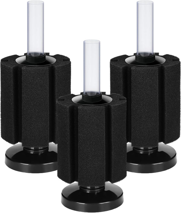 AQUANEAT 3 Pack Aquarium Bio Sponge Filter Breeding Fry Betta Shrimp Nano Fish Tank