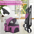 3-Wheels 3-in-1 BestPet Premium Multifunction Pet Stroller for Medium Small Dogs & Cats - Detachable Carrier
