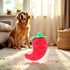ZLmoue Funny Red Fruit Dog Toys, Vegetable Dog Toys Squeaky Plush Chili Eggplant Corn Puppy Toys for Small Dogs,Chili