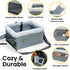 20lbs, Conlun Dog Car Seat Booster for Small Pet Under Portable Travel Puppy Car Seat with Internal Steel Frame