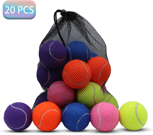 20 Pack SHYUJAJIE Tennis Balls, Training Tennis Balls,High Elasticity Practice Tennis for Beginner, Exercise Playing