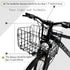 Rust Proof Folding Bike Front Basket, Detachable Rear Bike Basket with Handles, Easy Installation for Mountain Bike