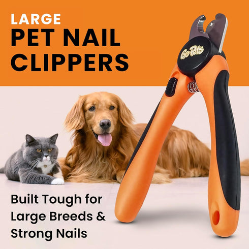 Trimmer GoPets Dog Nail Clippers, Professional Pet Nail for Large Dogs and Cats with Quick Sensor Safety Guard, Heavy