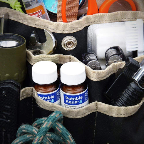 Potable Aqua Water Purification Tablets, Effective Portable Solution for Camping, Hiking, Emergencies, Two 50ct Bottles