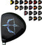 Golf Club UV DTF Decal Stickers for Drivers, Woods, Just Peel and Stick, Weather-Resistant, 4 pcs/Pack