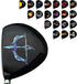 Golf Club UV DTF Decal Stickers for Drivers, Woods, Just Peel and Stick, Weather-Resistant, 4 pcs/Pack