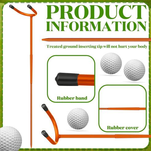 U Shaped Golf Club Holder, Detachable Stainless Steel Stand, Soft Rubber Covered