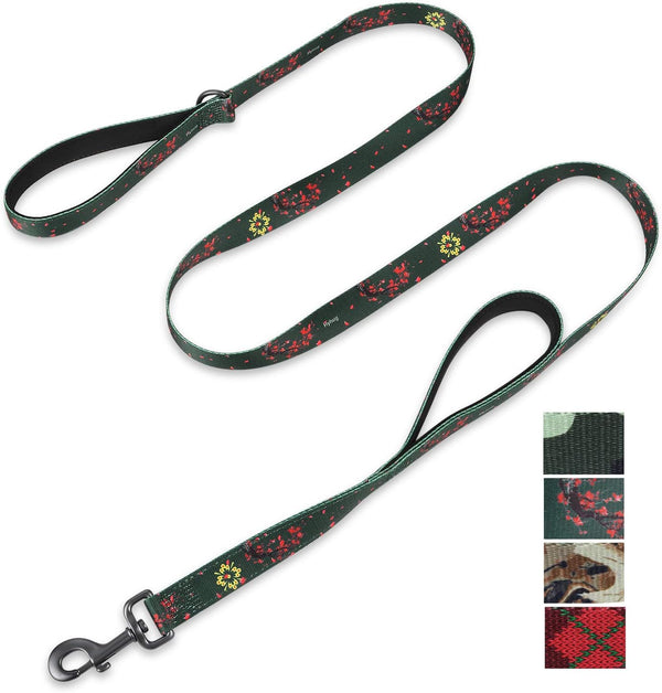 Hyhug Pets Double Padded Handles Leash - 18 inches and 6 Feet Leashes for Medium to Large Dogs