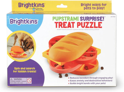 Brightkins Pupstrami Surprise! Treat Puzzle - Interactive Dog Puzzle Toys, Gifts for Dogs
