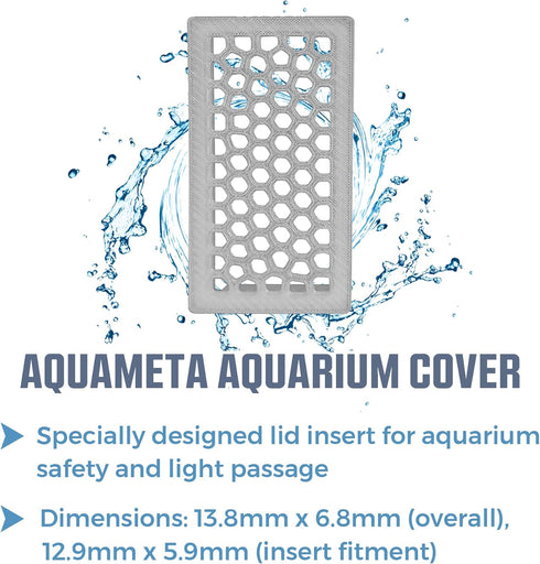 Aquarium Lid Insert for Fluval Spec 3, 3D-Printed PETG Fish Tank Cover with Voronoi Mesh Design