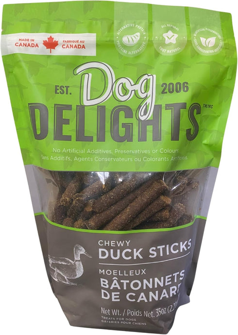 Chewy Duck Sticks Dog Treats - 1kg (2.2 lb) - Wholesome Rewards Made in Canada for Your Furry Friend
