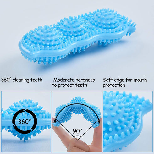 Hurray 3 Pack Puppy Chew Toys for Teething Puppies, 360° Clean Pet Teeth & Soothe Pain, Suitable for Small & Medium Dogs