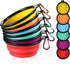 ME.FAN Collapsible Dog Bowl, Portable Silicone Travel Bowl (12oz) with Carabiners for Pet Food and Water
