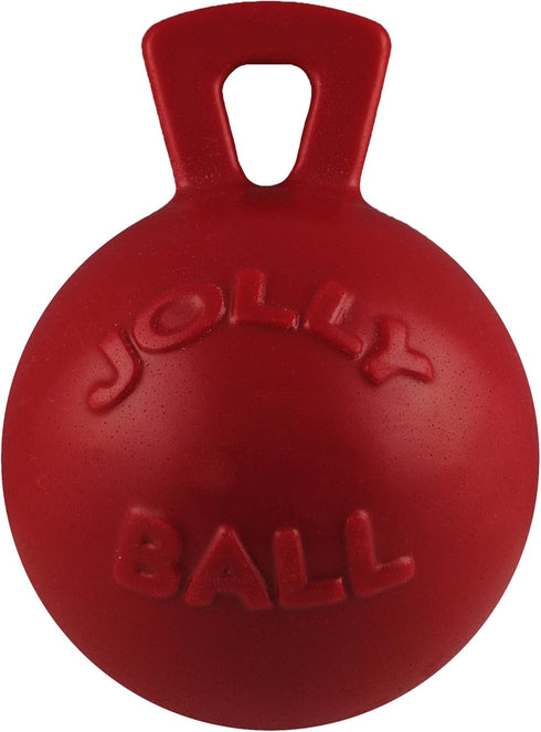 Jolly Pets Tug-n-Toss Dog Toy Ball with Handle - 10" XL, Red