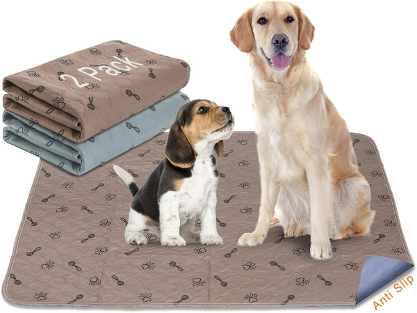 peepeego 2Pack 36x36 Dog Pads Washable and Free Dog Comb, Reusable Puppy Pads